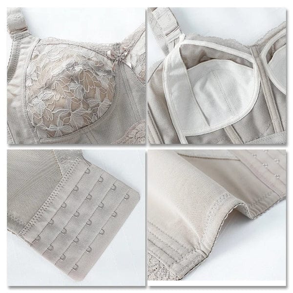 Pack of 3 Women's Big Size Full Coverage Floral Embrodiery Ultra-thin Bra VLK 1017