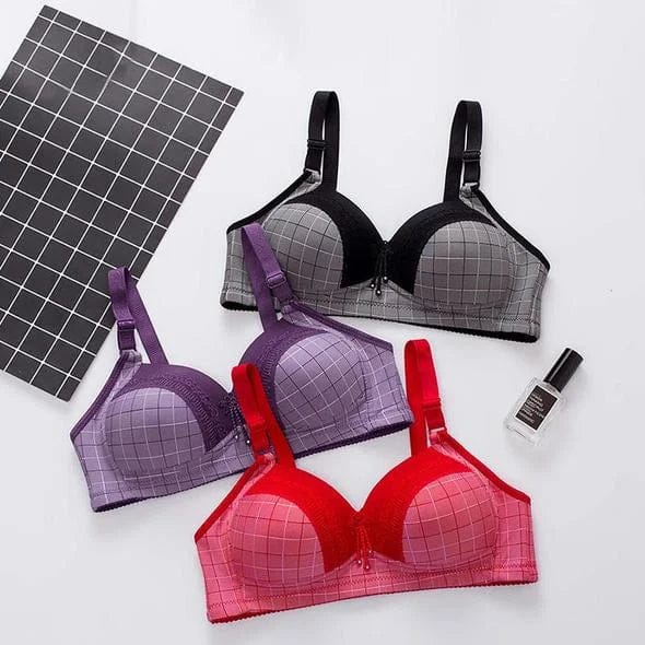 PACK OF 3 beautiful back comfort type no steel ring bra VLK 1018