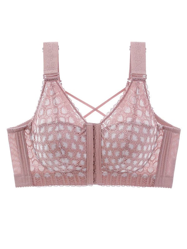 PACK OF 3 Front-Closure Back-Support Minimizer Wireless Bra VLK 1023