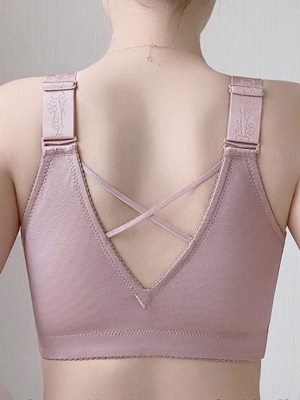 PACK OF 3 Front-Closure Back-Support Minimizer Wireless Bra VLK 1023