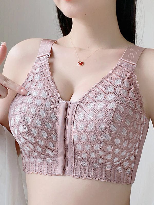 PACK OF 3 Front-Closure Back-Support Minimizer Wireless Bra VLK 1023
