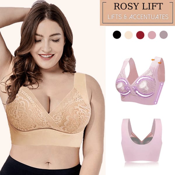 Pack of 3: ROSY LIFT BRA –Plus Size Comfort Extra Elastic Wireless Support Lace Bra VLK 1040