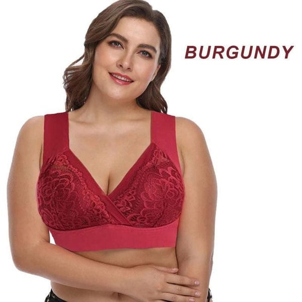 Pack of 3: ROSY LIFT BRA –Plus Size Comfort Extra Elastic Wireless Support Lace Bra VLK 1040