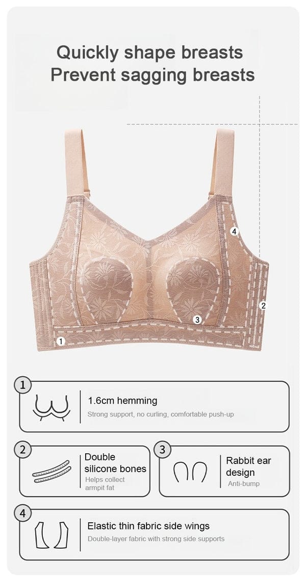 PACK OF 3 : Ultra-Thin Wireless Bra VLK 1043