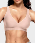 Pack of 3 Seamless Deep V Push-Up Wireless BraVLK 1053