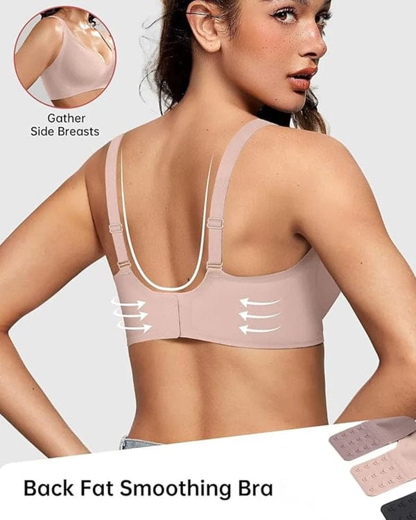 Pack of 3 Seamless Deep V Push-Up Wireless BraVLK 1053
