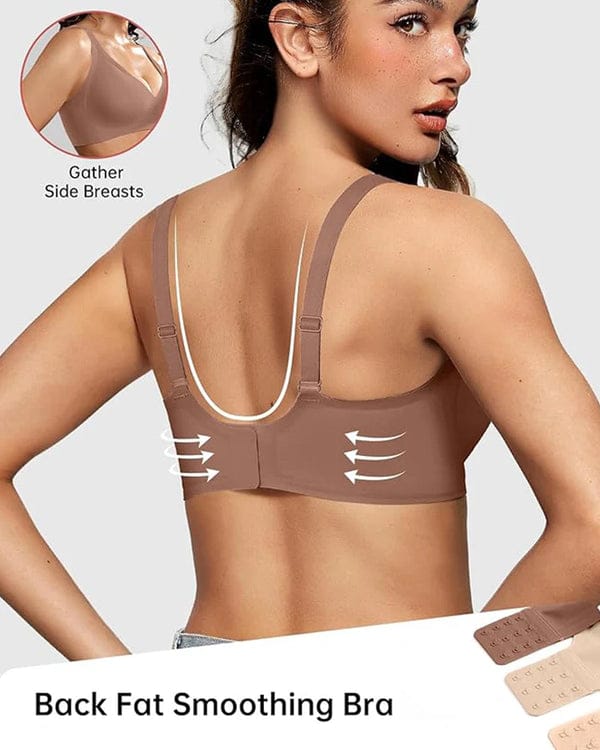 Pack of 3 Seamless Deep V Push-Up Wireless BraVLK 1053