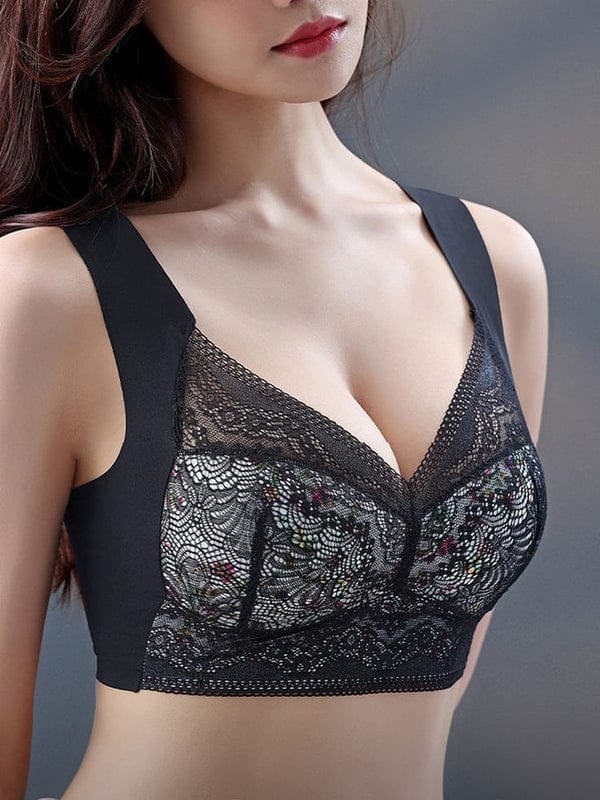Pack of 3 Thin Ice Silk Floral Seamless Wire-Free Bra BR-VLK1002