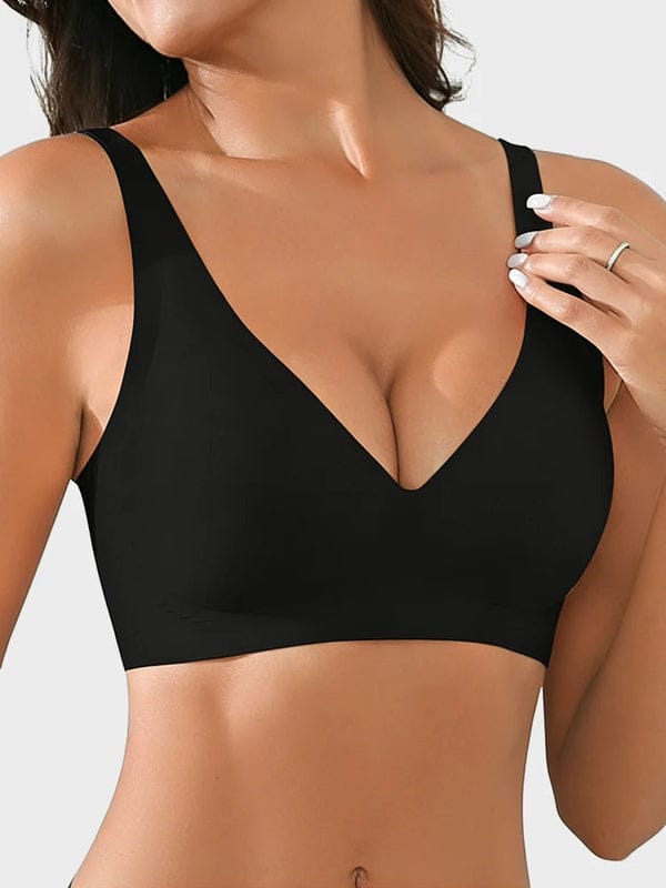 Pack of 3 Jelly Wireless Seamless Deep-V Push-Up Bra BR-VLK1004