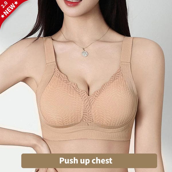 PACK OF 2 : Upgraded Pilates Lace Bra - Anti-Sagging & Adjustable BR-VLK1008